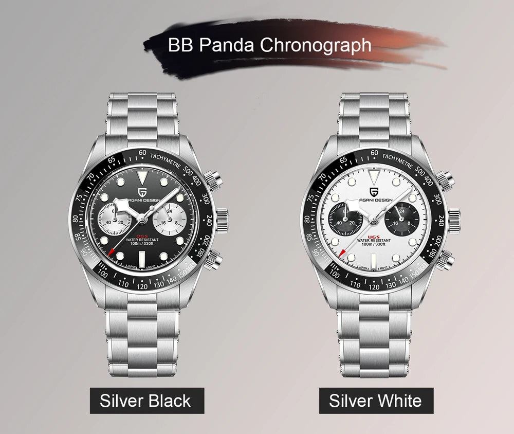 Pagani design Panda retro men's watches 2026 new top business quartz watch men's VK64 chronograph AR Sapphire sports clock reloj