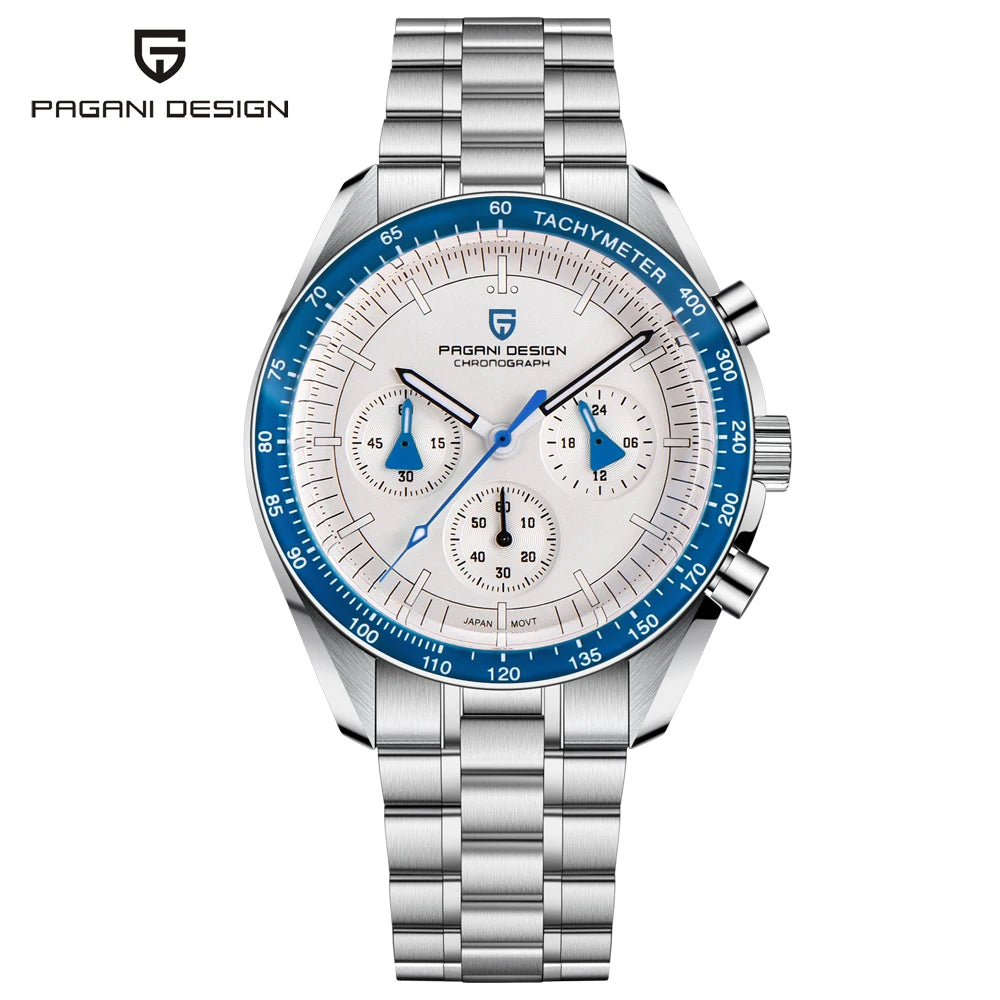 2026 New PAGANI DESIGN Gold Men's Quartz Watches Luxury VK63 Speed Sports Chronograph Watch Men AR Sapphire Ceramic Bezel Clock
