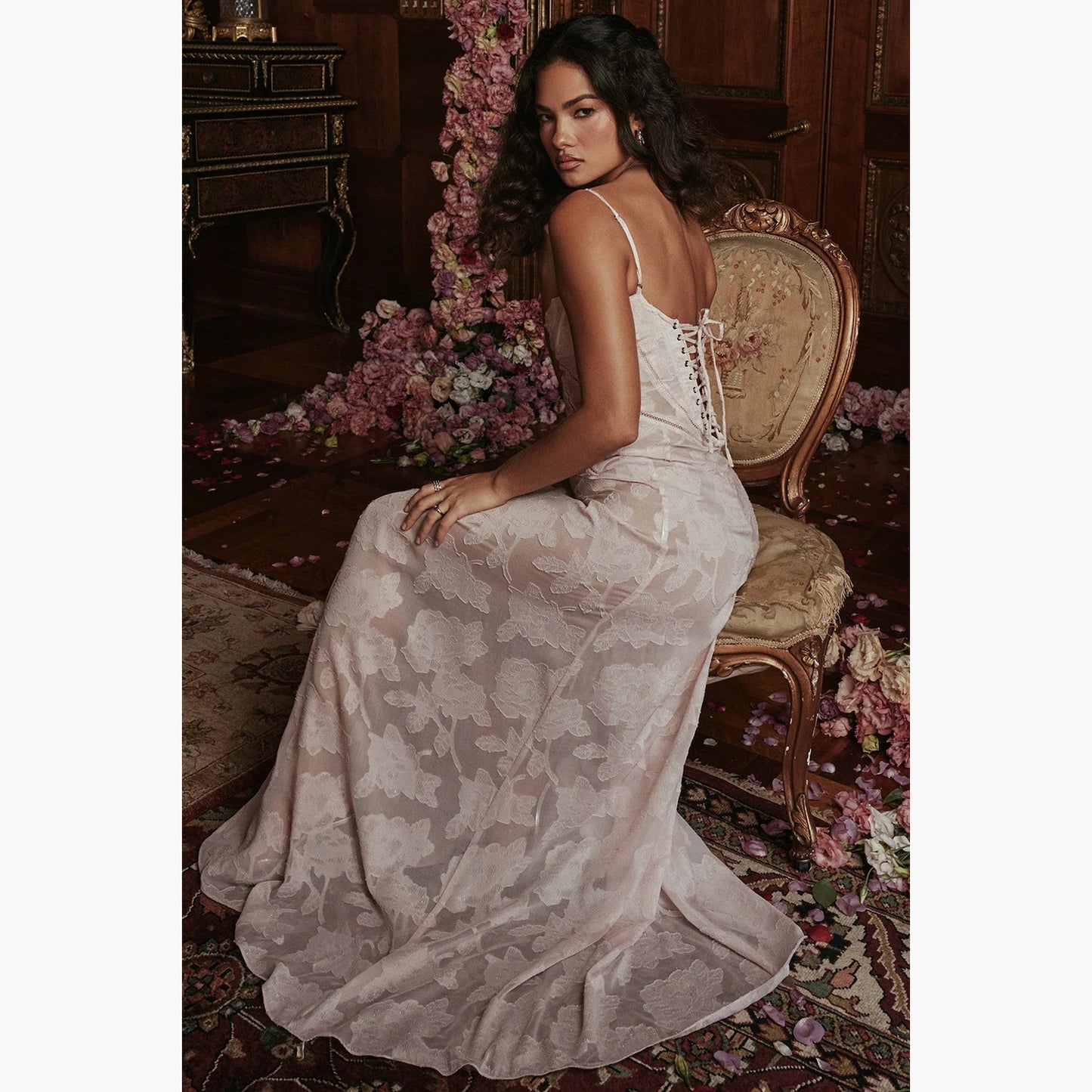 Ashgaily White Dress Women Halter Cotton Long Dress Lace Elegant Party Outfits Ladies Sexy Club Clothes