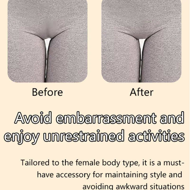 Women Invisible Concealer Panties Silicone Reusable for Swimsuit Underwear Camel Toe Leggings Privacy Stickiness Self-Adhesive