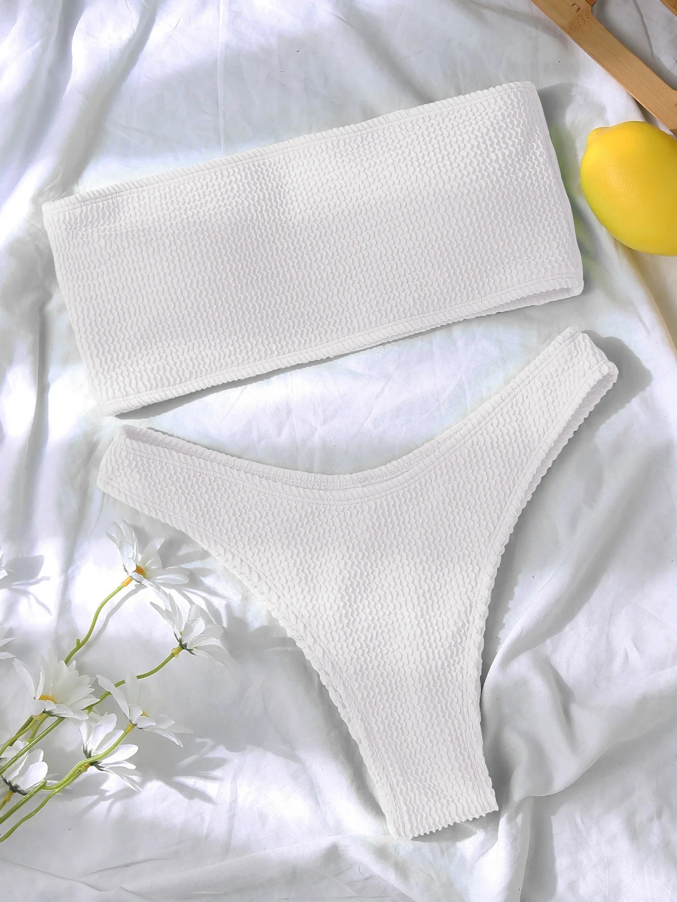 Fashion Bikini Textured Swimwear Women 2026 High Cut Swimsuit Women Bathing Suits Solid Brazilian Bikinis Set