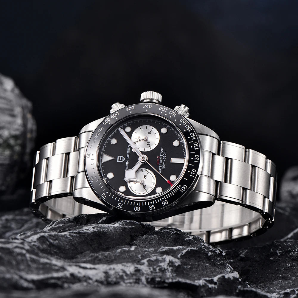 Pagani design Panda retro men's watches 2026 new top business quartz watch men's VK64 chronograph AR Sapphire sports clock reloj