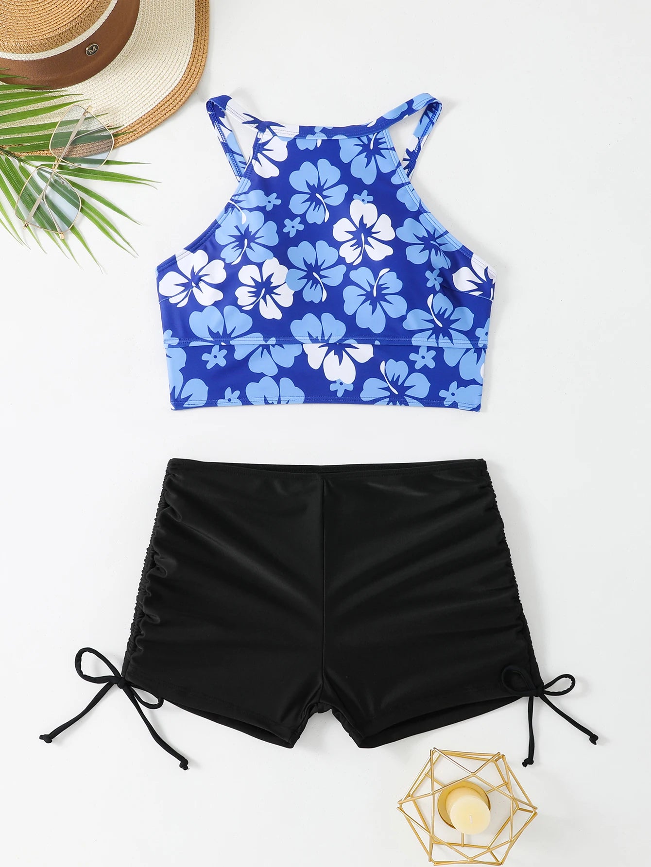2026 High Waist Bikini Women High Neck Swimsuit Printed Swimwear Female Padded Beachwear Bathers Bathing Swimming Swim Suit