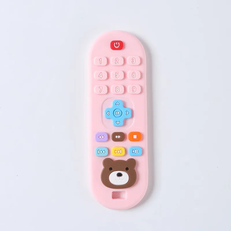 Children's Silicone Remote Control Teether Baby Oral Appetite Period Soothing Remote Control Teething Bite Gum Anti-Eating Toys