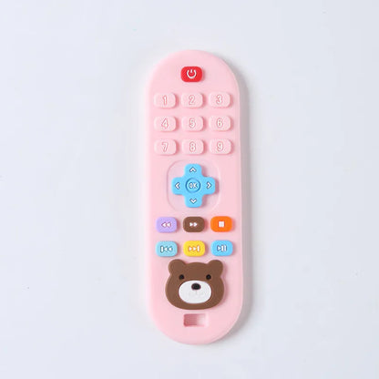 Children's Silicone Remote Control Teether Baby Oral Appetite Period Soothing Remote Control Teething Bite Gum Anti-Eating Toys