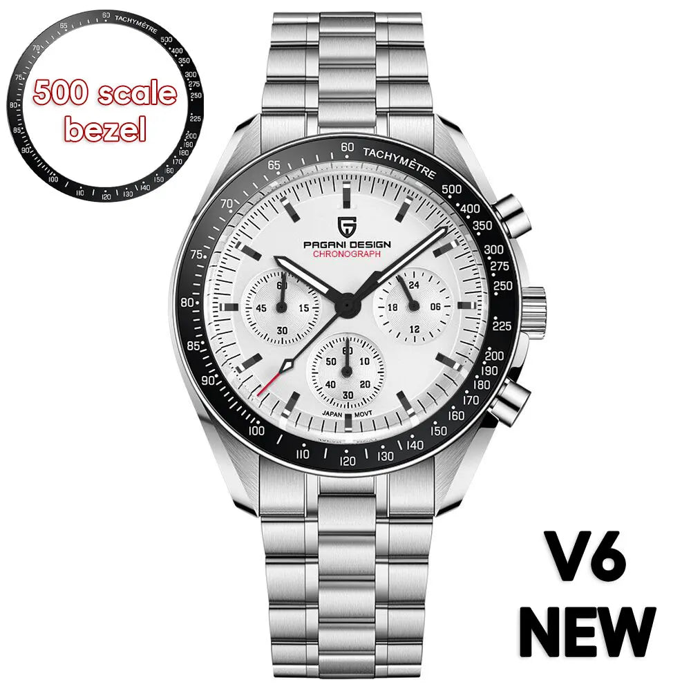 PAGANI DESIGN AK Project Mars Men's Watches Top Luxury Quartz Watch For Men AR Sapphire Speed Sport Chronograph Automatic Date