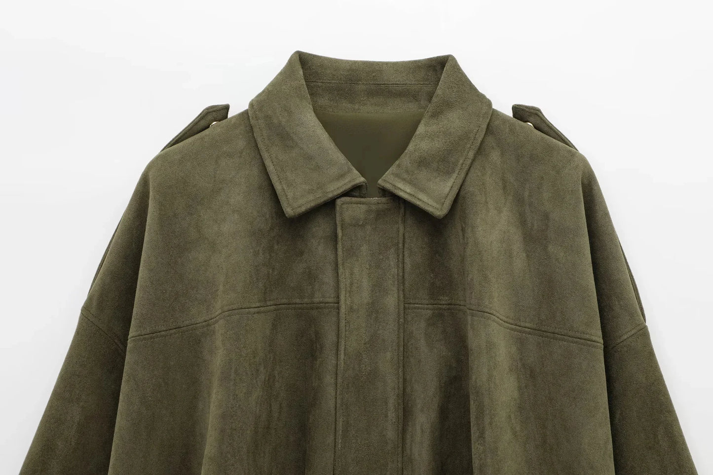 KONDALA Casual Soft Martini Green Bomber Jackets Women Long Lantern Sleeve Oversized Autumn Winter Coats Fashion 2025 Outwears