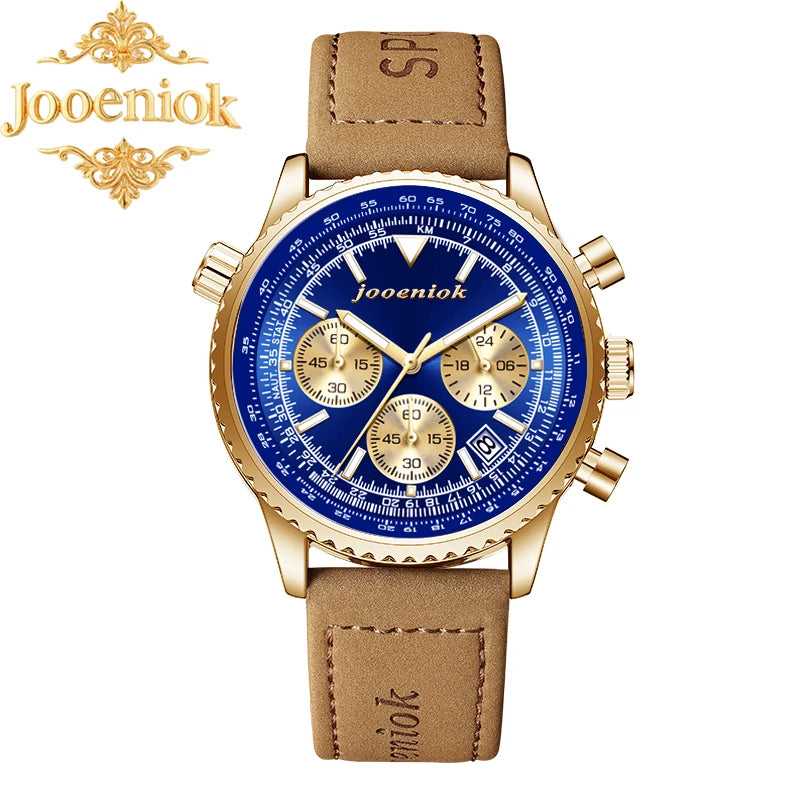 2026 New Top Luxury Man Wristwatch Sport Fashion Leather Quartz Watch For Men Chronograph Date Waterproof Luminous Men's Watches