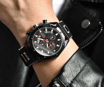 LIGE Fashion Men Watches Top Brand Luxury Silicone Sport Watch Men Quartz Date Clock Waterproof Wristwatch Chronograph Clock Man