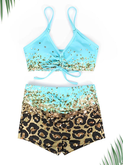 3 Pieces High Waist Bikini 2026 Printed Swimsuit Women & Kimono Swimwear Female Sexy Bather Bathing Swimming Swim Suit Beachwear