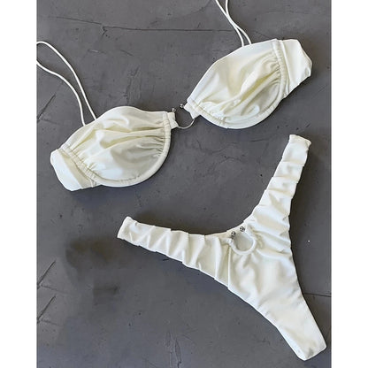 Solid Micro Bikinis Sexy Women Swimsuits Female Swimwear 2026 Bikini Set Bathing Suit Swimming Suits Beachwear Solid Biquini