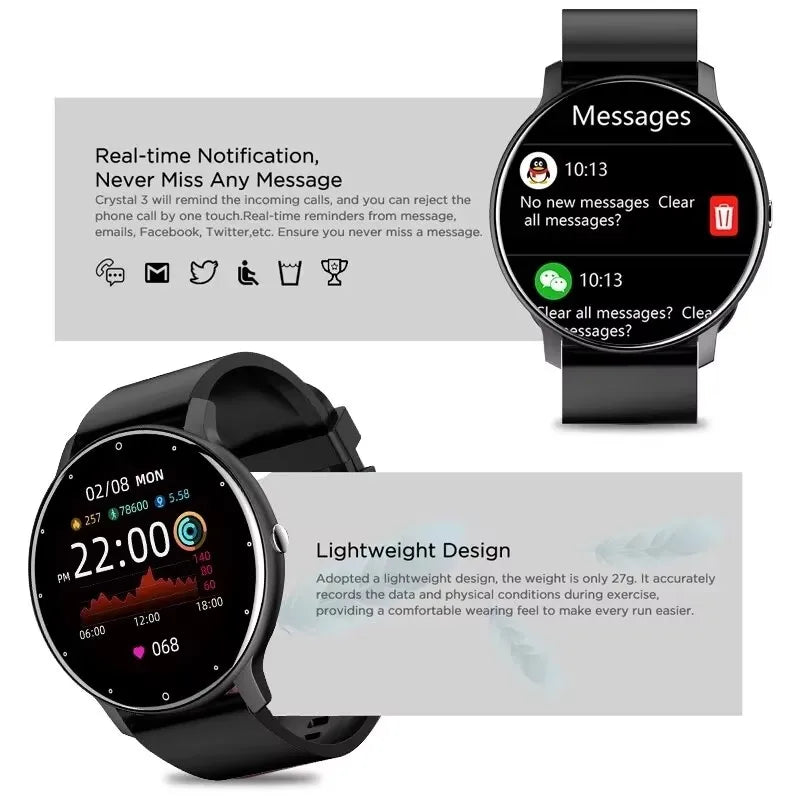 LIGE New Smart Watch Men Sports Fitness Watches Heart Rate Full Touch Screen Bluetooth Call 2026 New Ultra Light Smartwatch Men