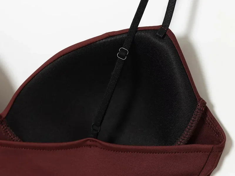 MUJER Sexy Corset Top Women Backless Bra Crop Top Woman Tanks & Camis Slip Tops for Women Sleeveless Bustier Tops Women Camisole
