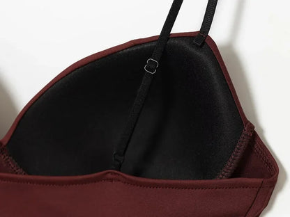 MUJER Sexy Corset Top Women Backless Bra Crop Top Woman Tanks & Camis Slip Tops for Women Sleeveless Bustier Tops Women Camisole