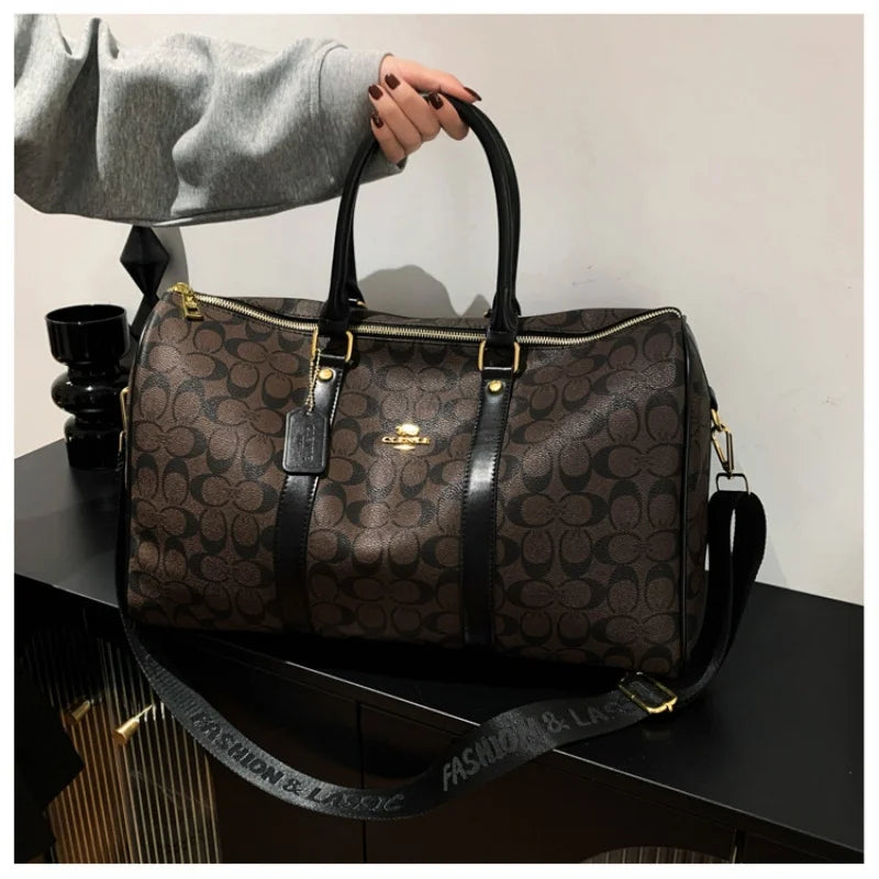 Women's Classic Boston Handbag Large Capacity Elegant Travel Duffle Bags for Women Weekend Luggage Travel Shoulder Bag