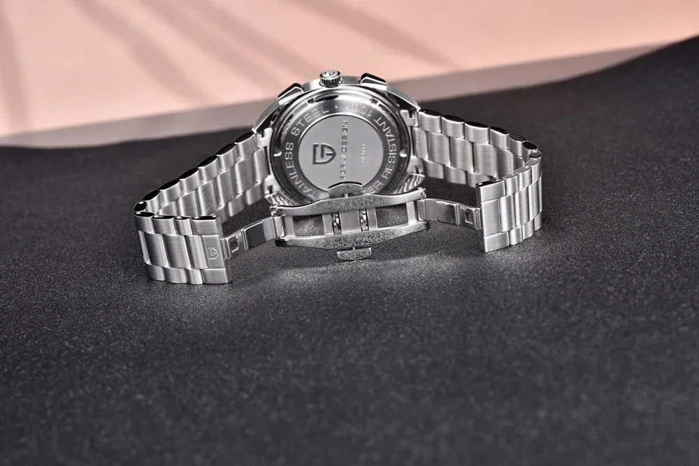 2026 New PAGANI DESIGN Mens Panda Watches Luxury Quartz Watch For Men Chronograph Wristwatches AR Sapphire Leather Luminous Gift