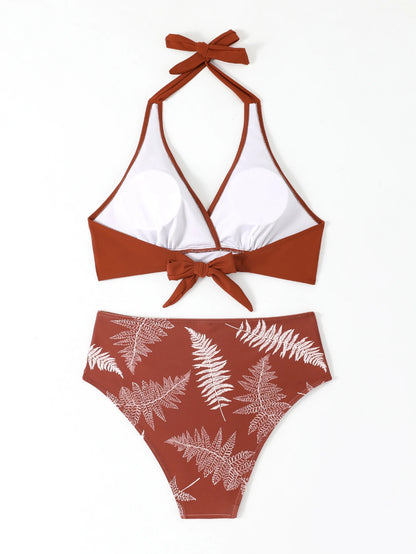 U-wire Bikinis 2026 Women High Waist Swimwear Solid Swimsuit Female Beachwear Summer Bathers Bathing Swimming Swim Suit XL