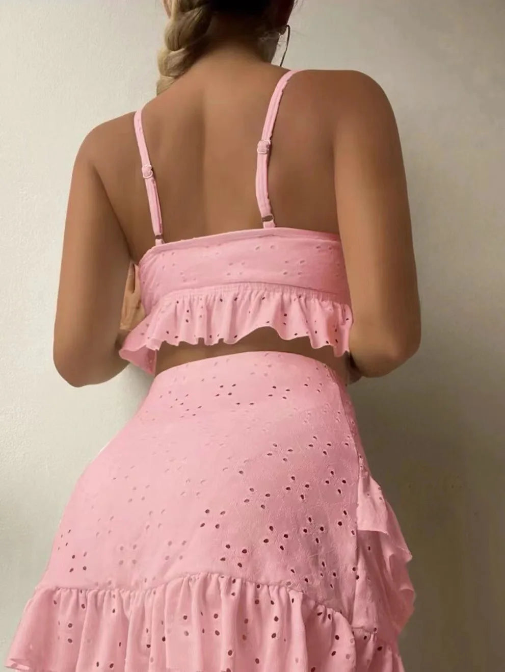 Sexy White Ruffle Bikini 2024 Women Three Pieces Swimsuit Brazilian Swimwear Female Beachwear Thong Bathing Suit Mini Biquini