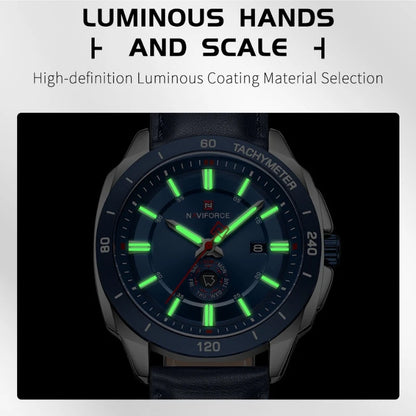 NAVIFORCE 2026 New Men's Watches Leather Quartz Watch Man Casual Sports Day Date Office Normal Male Gift Wristwatch Reloj Hombre