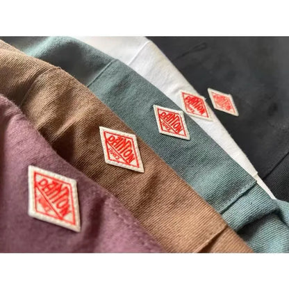 Hot sales Men Women Pure Cotton Embroidery T-Shirt Short Sleeve Tees Simple Solid Pocket Fashion Brand Exports Japan style
