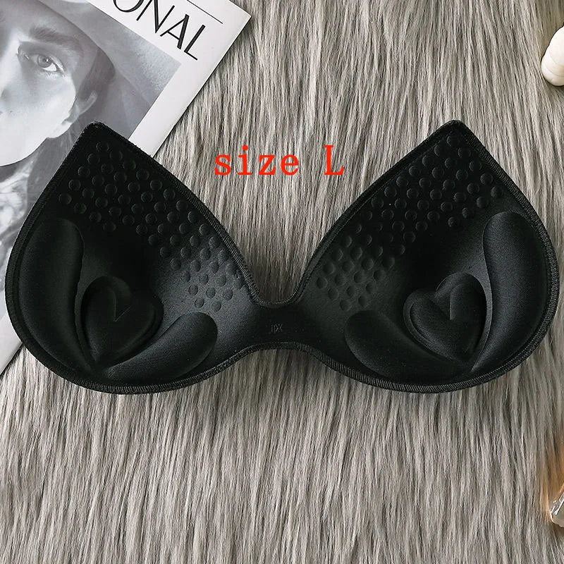 Women Sexy Breast Insert Push Up Bra Enhancer Swimsuit Bikini Pad Removeable Foam Chest Accessories Swimsuit Thickness 4/5/6cm