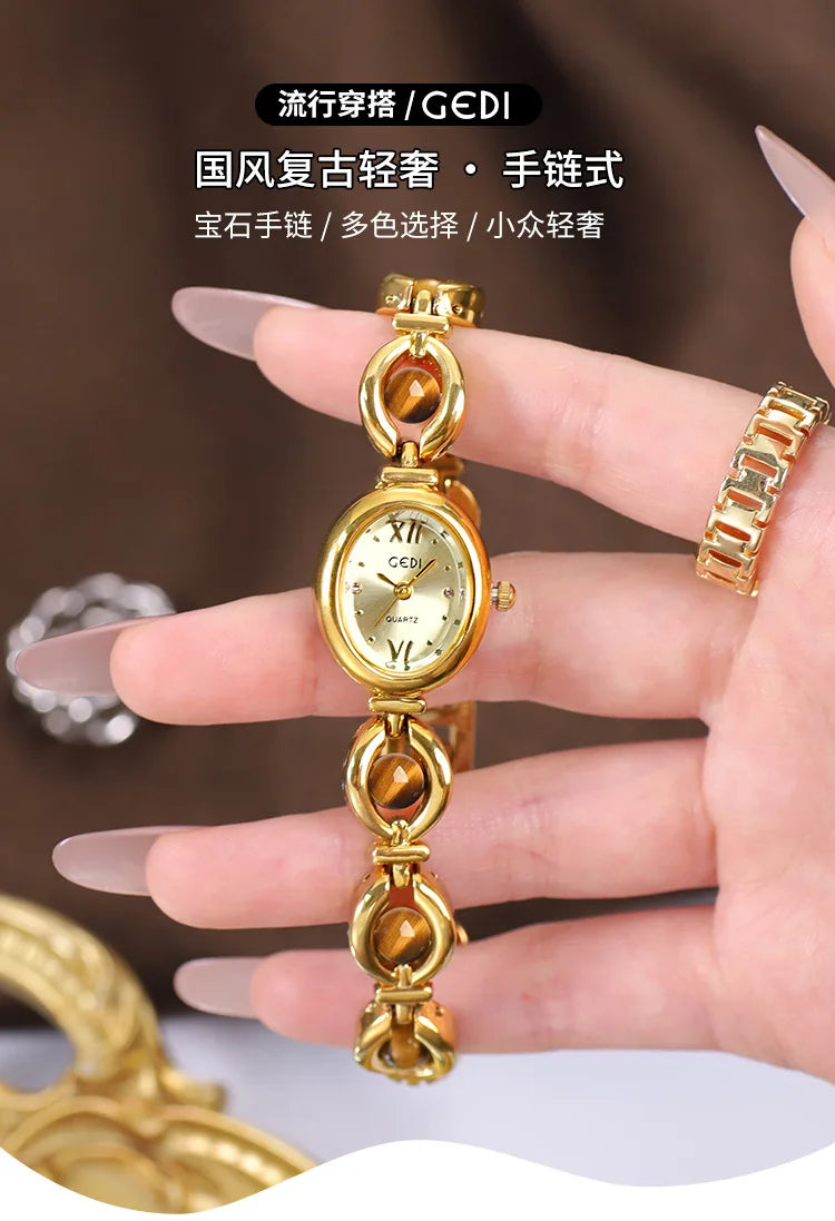 Gold Women Bracelet Watches For Ladies Wrist Watches Top Brand Luxury Elegant Women Dress High Quality Watches Quartz Minimalist