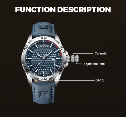 NAVIFORCE Brand Men Fashion Quartz Watches Male Leather Strap Sport Waterproof Wristwatches CalendarClock Relogio Masculino