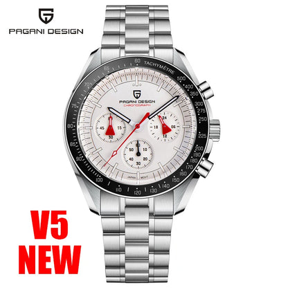 2026 New PAGANI DESIGN Gold Men's Quartz Watches Luxury VK63 Speed Sports Chronograph Watch Men AR Sapphire Ceramic Bezel Clock