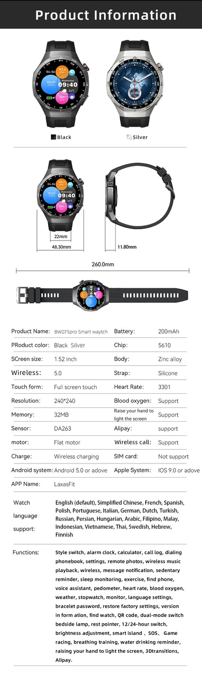 LIGE New ECG Men's Smart Watch HD Screen Heart Rate Health Smart Watches Bluetooth Call Smartwatch For Men Women Holiday Gifts