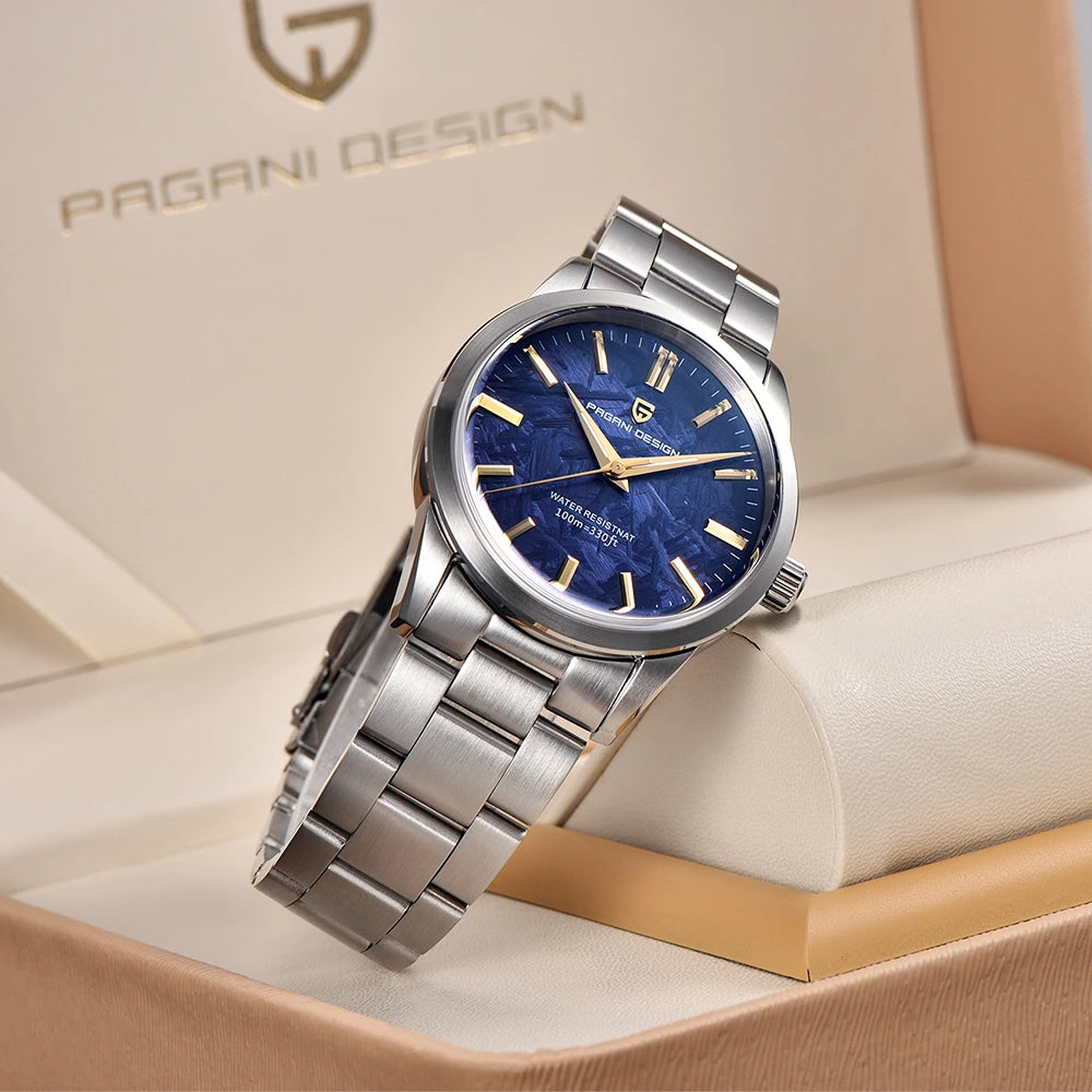 PAGANI DESIGN Design Brand 1734 Men's Quartz Watch Luxury TMI VH31 Movement Sapphire Glass Stainless Steel Watches for Man