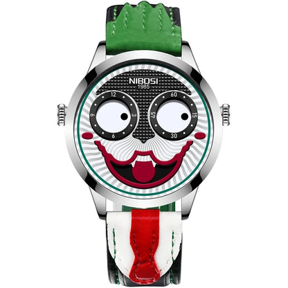 Cool Joker Watch Men Classic Men's Clown Watches Fashion Leather Strap Waterproof Quartz Wristwatches Reloj Hombre Drop Shipping