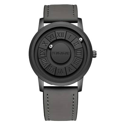 PENGAGAR Men's Watches Stainless steel Quartz Watch Creative Scrolling Pointer Magnetic Force Wrist Clock Relogio Masculino +box