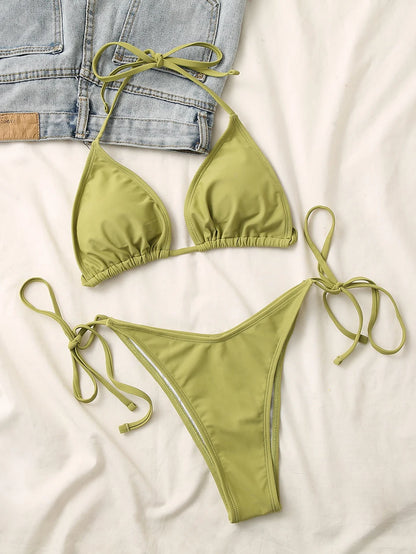Sexy Micro Bikini 2023 Woman Swimsuit Criss Cross Swimwear Women String Thong Bikinis Set Female Bathing Suit Beach Wear biquini