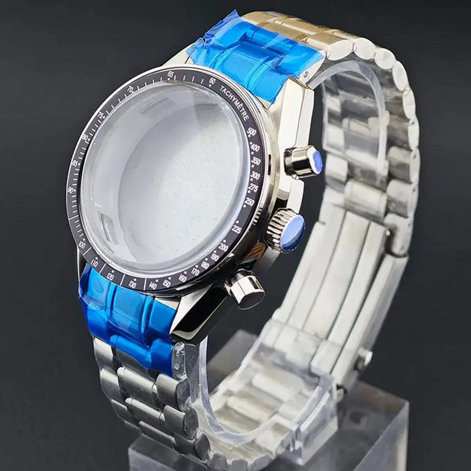 39.7mm MoonSwatch Chronograph Watches Stainless Steel Case Fit VK63 Movement Accessories Sapphire Glass Watch 20mm Strap Moon