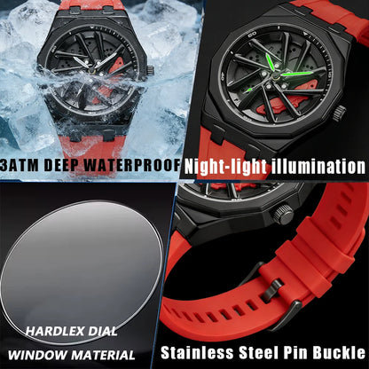 2026 New Casual Man Wrist Watch Fashion Sports 5ATM Waterproof Men's Quartz Watches Silicone Band Male Clock Relogio Masculino