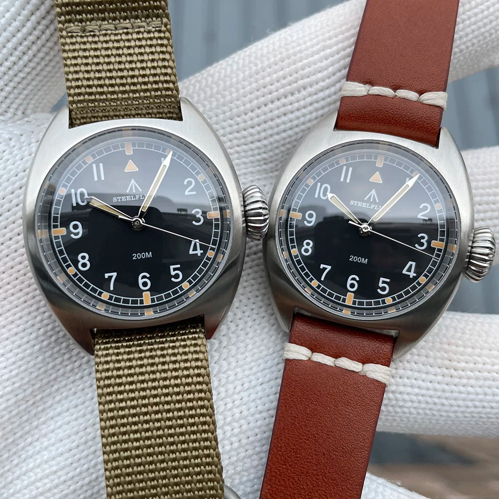 SF745 STEELFLIER Dive Wristwatch VH31 Silent Movement Super Luminous Sapphire Crystal 20Bar Waterproof Luxury 316L Steel Watches