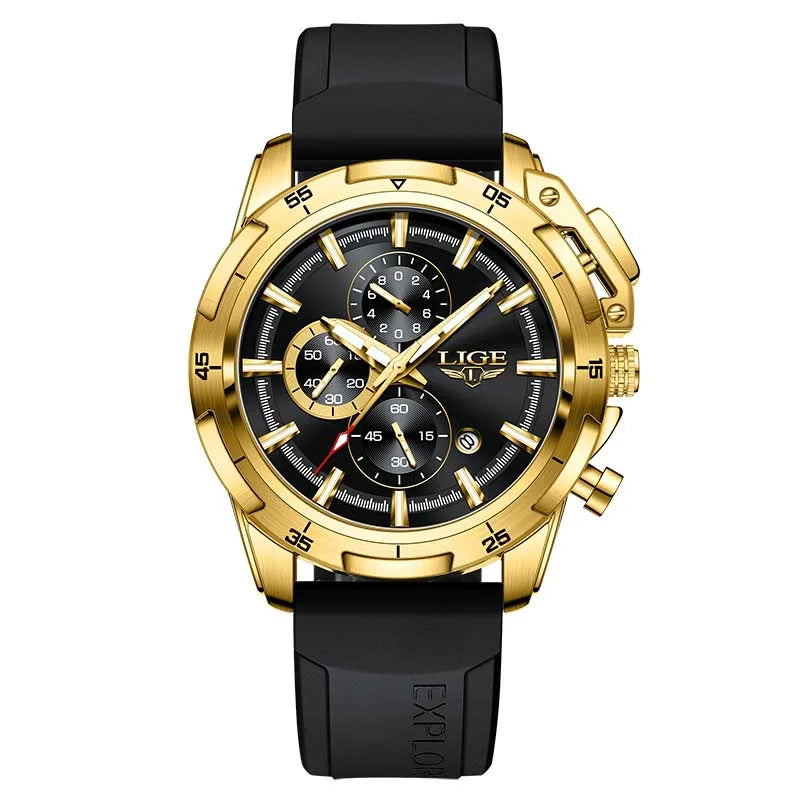 LIGE New Business Luxury Watches Men Top Quality Fashion Quartz Wristwatches Male 30M Waterproof Casual Mens Watch Gifts Reloj