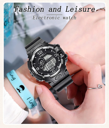 Cool Luminous Men Sport Watch High End Silicone Strap Military Wrist Watch Led Calendar Waterproof Digital Watches
