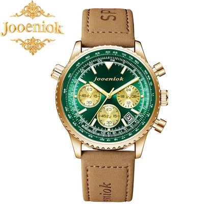 2026 New Top Luxury Man Wristwatch Sport Fashion Leather Quartz Watch For Men Chronograph Date Waterproof Luminous Men's Watches