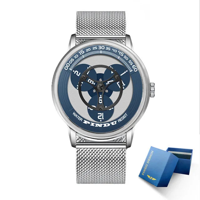PINDU Watches Miyota 8215 Movement Mechanical Watch Men's Watch Luxury Rotating Dial Luminous Stainless Steel Case Clock Reloj