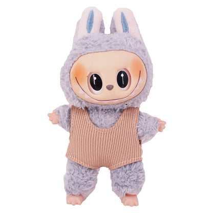 For Labubu Doll Clothes Swimsuit Cute Shark Slippers 15-17Cm Plush Doll Glasses Straw Hat,For labubu Accessories Holiday Gifts