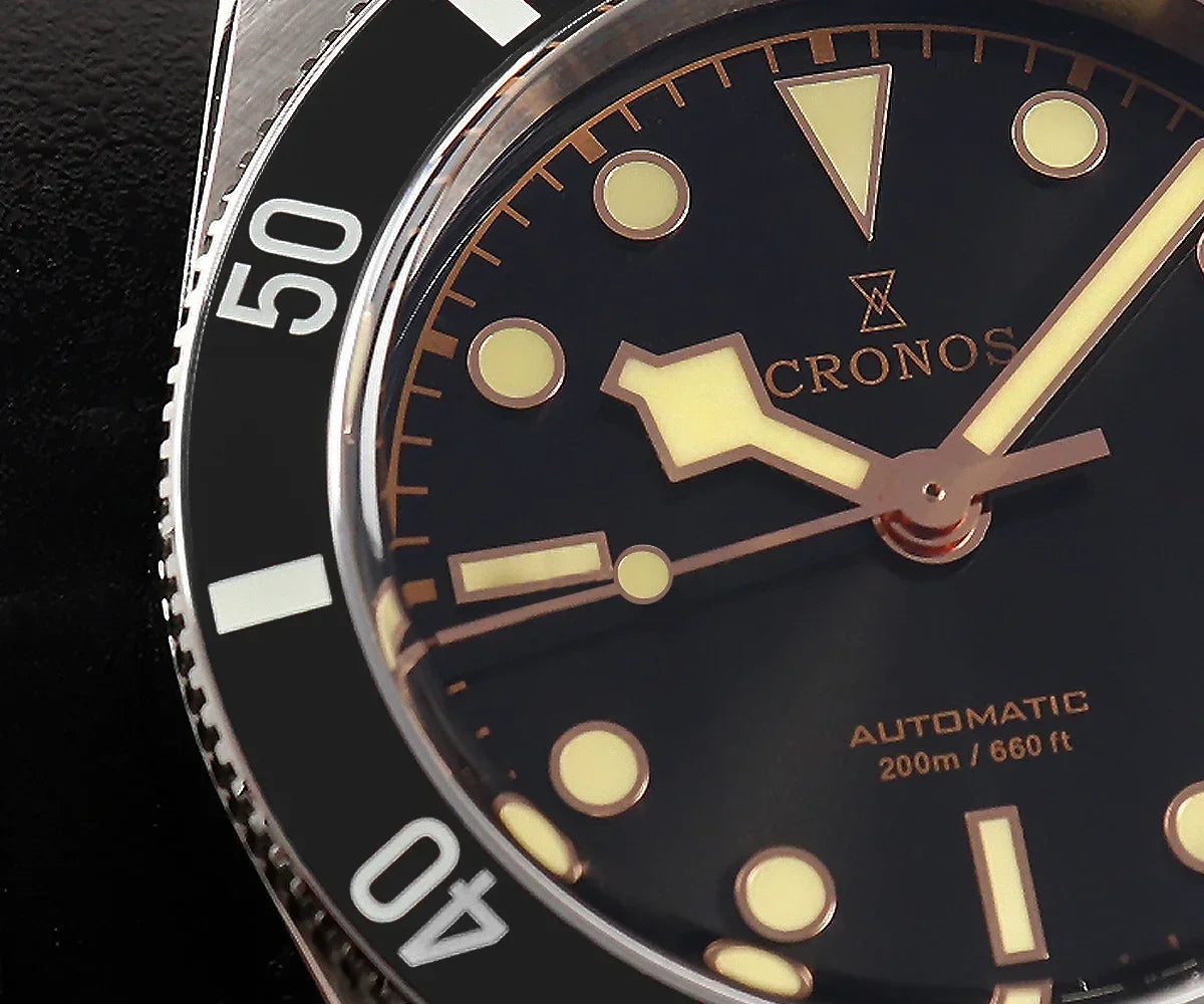 2025 Cronos Luxury Men's Watches 37mm Diver BB54 Vintage Automatic Matt/ Aluminum Bezel Female End Links Sapphire 20 Bar L6033