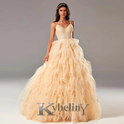 Kybeliny Luxury Rhinestones Graduation Dresses Mermaid Pleat Tulle Off the Shoulder Vestidos de Graduacion Customization
