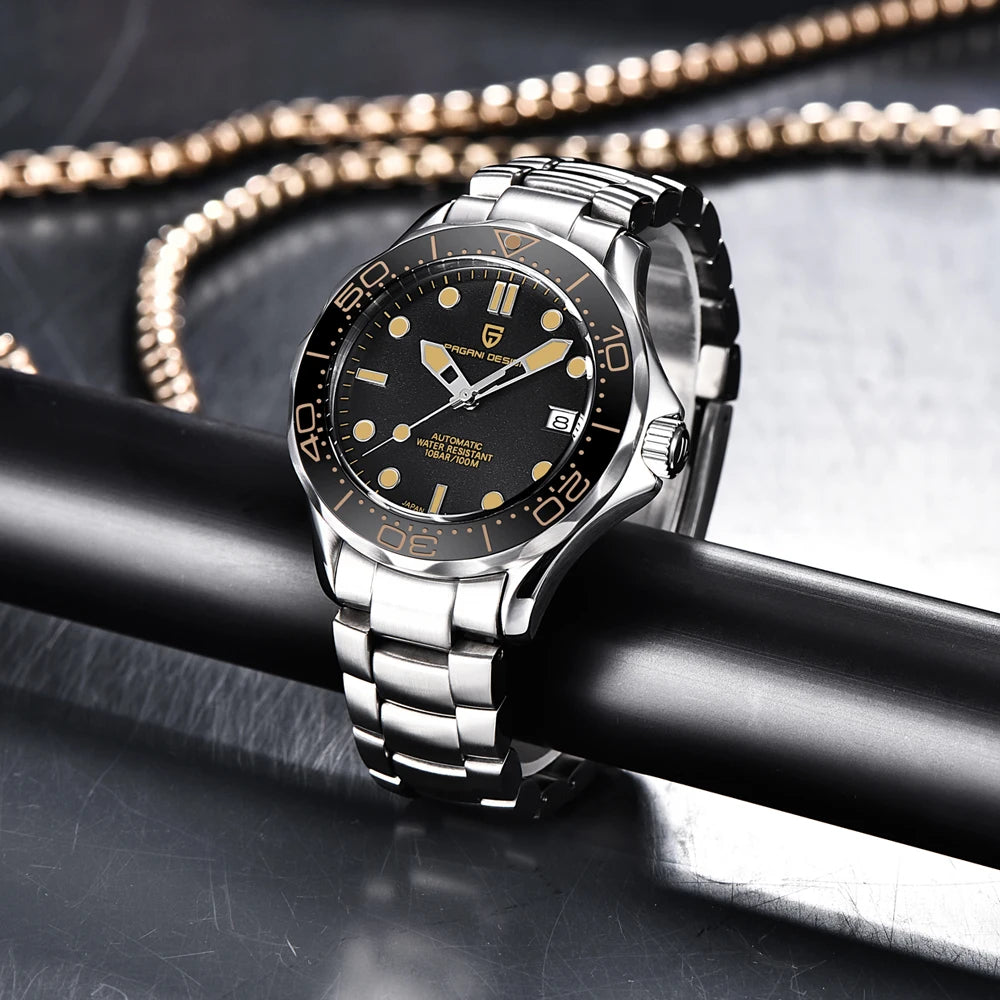 2026 New PAGANI DESIGN 007 Men's Watches Gold Luxury Mechanical Wristwatches Automatic Watch Men AR Sapphire Waterproof Luminous