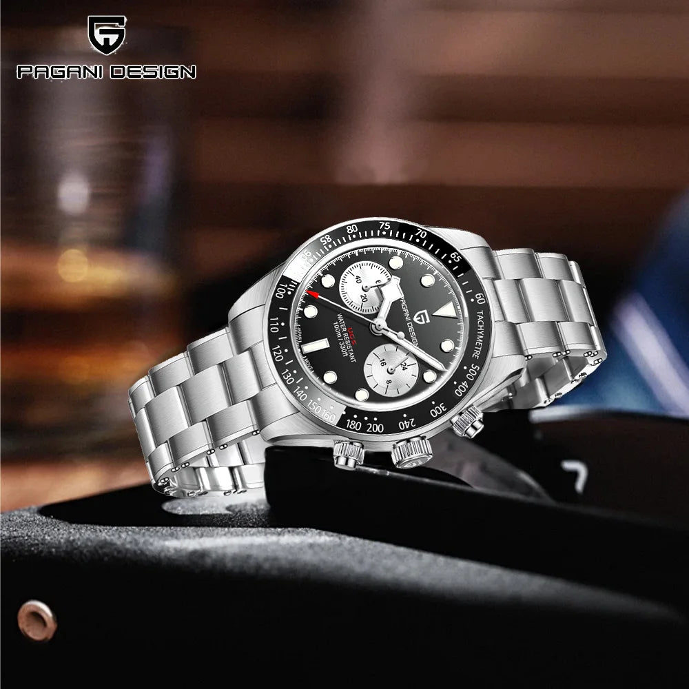Pagani design Panda retro men's watches 2026 new top business quartz watch men's VK64 chronograph AR Sapphire sports clock reloj