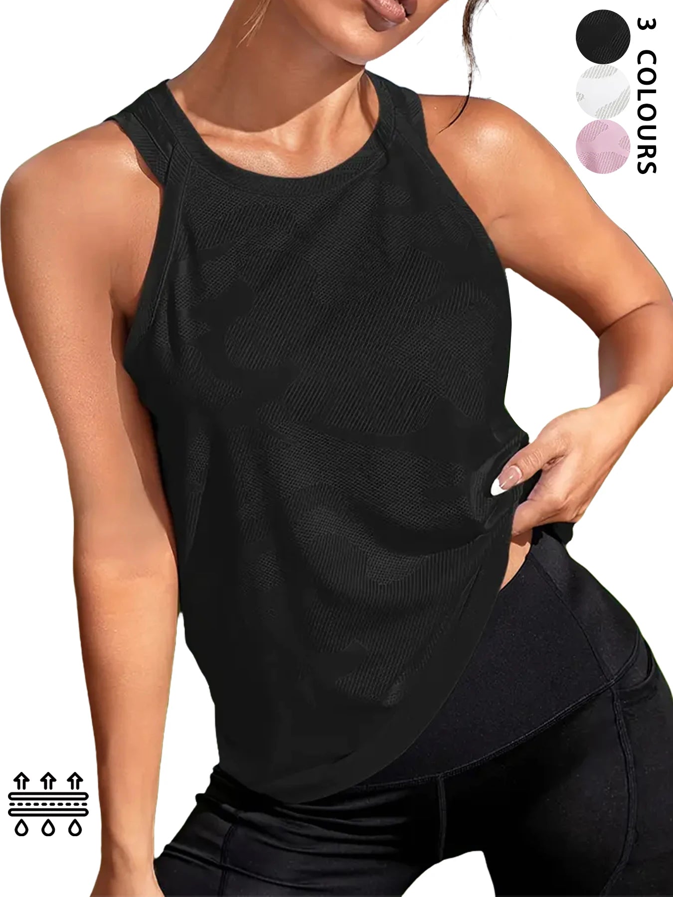 Women's Super Soft Sport Tank Tops for Women Moisture-Wicking Quick-Dry Breathable Mesh Design for Athletic Running Tennis Yog