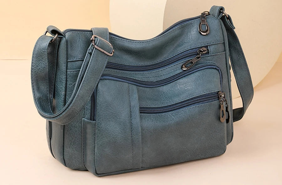 High Capacity Women Tote Bag High Quality Leather Ladies Handbags Leisure Shoulder Bag Small Crossbody Bags For Women 2024 New