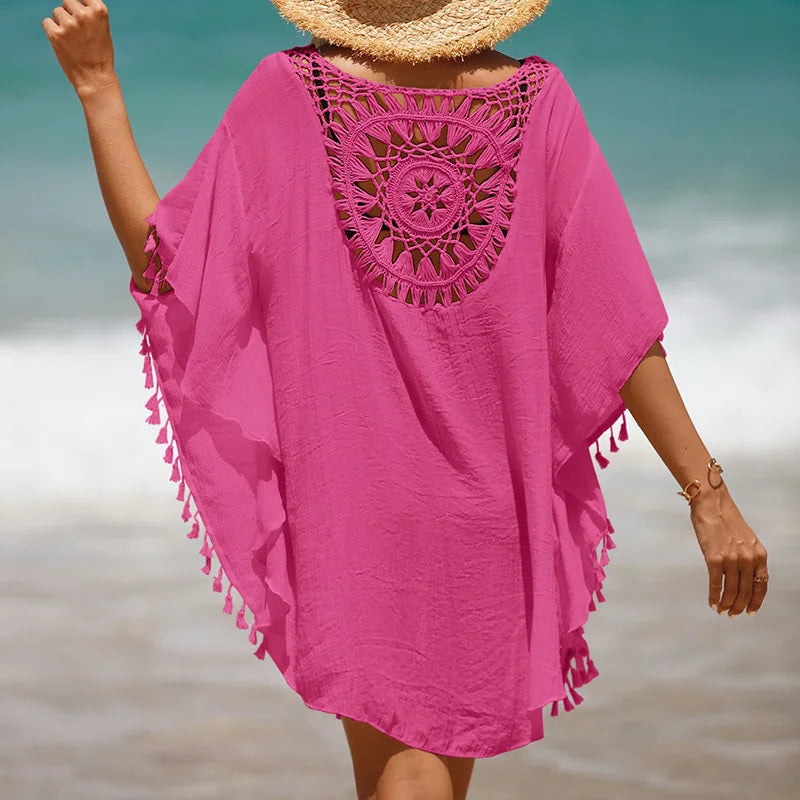 CROCHET BIKINI-Women's Sexy Swimsuit Cover Up Dress Summer Bathing Suit Beachwear Shirt Cover-ups for Women