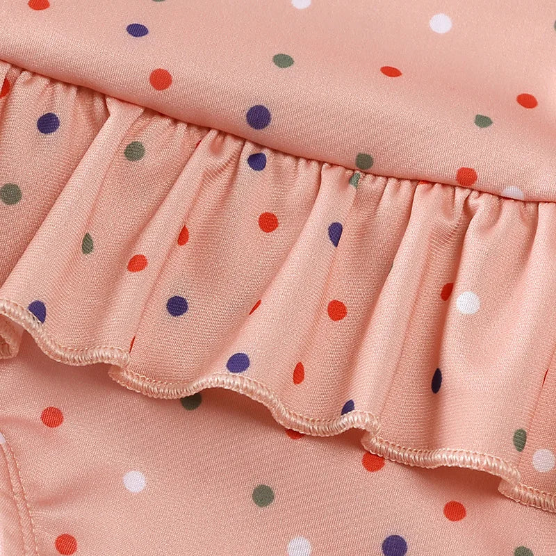 Girls Cute Backless Floral One-piece Swimsuit Baby Bikini Swimwear with hat Sun-proof Beach Vacation Toddlers Kids Chic Swimsuit