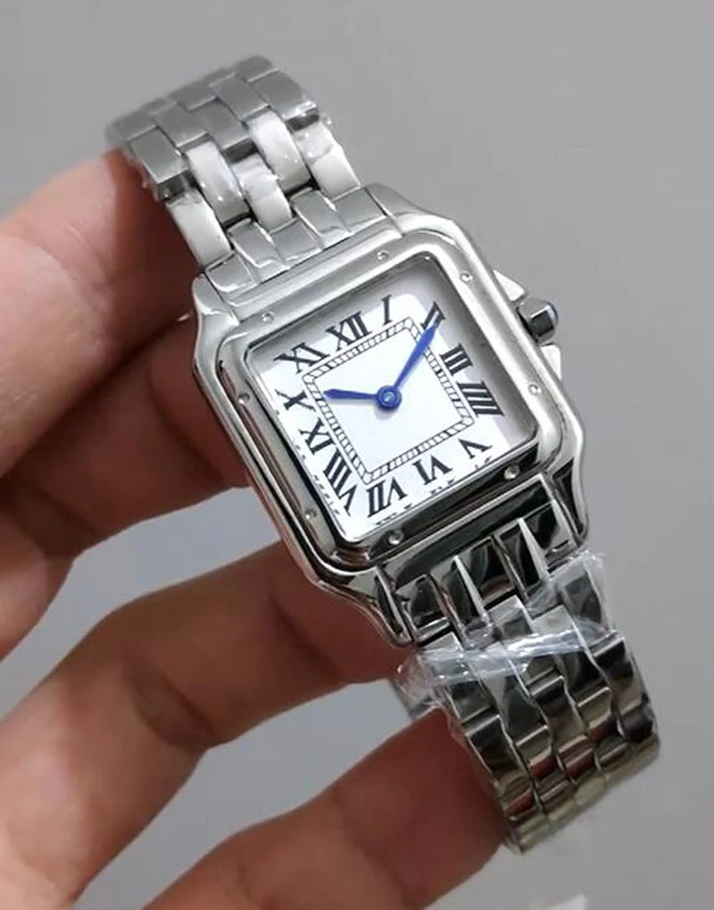 Brand Wrist Watches Women Girl Ladies 22mm 27mm Square Dial Good Quality Steel Band Quartz Luxury Japanese Movement Clock CT13